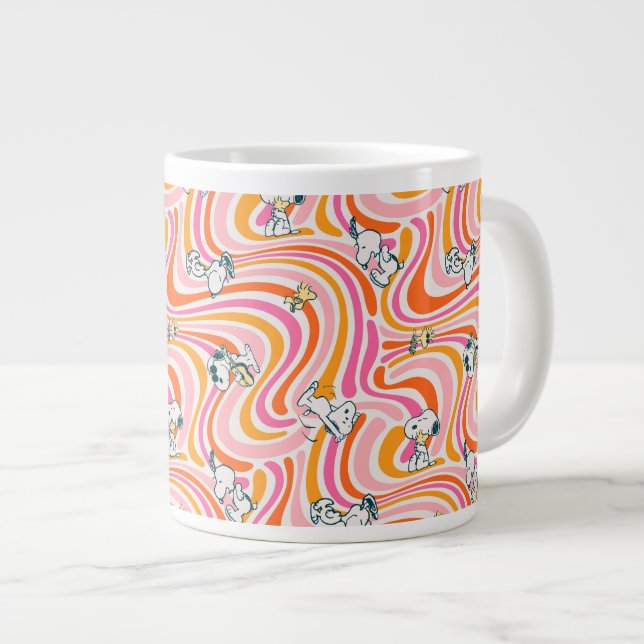 Grande Tasse Snoopy & Woodstock Super Vibes Motif orange (Devant droit)