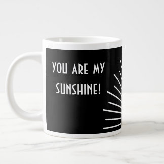 Grande Tasse Soleil Personnalisé Noir Blanc