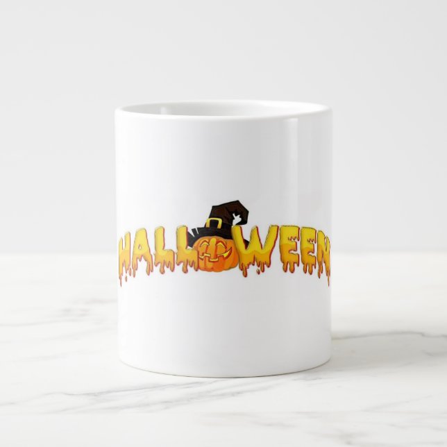 Grande Tasse Sorcière citrouille d'Halloween (Devant)