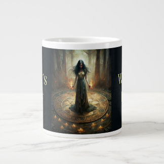 Grande Tasse Sorcière - Sorcière Rituelle avec Cercle Pentacle
