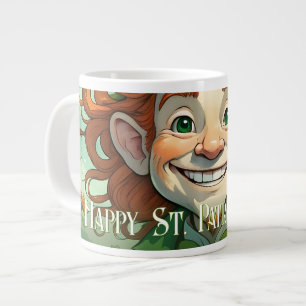 Grande Tasse Sourires chanceux à la Saint-Patrick