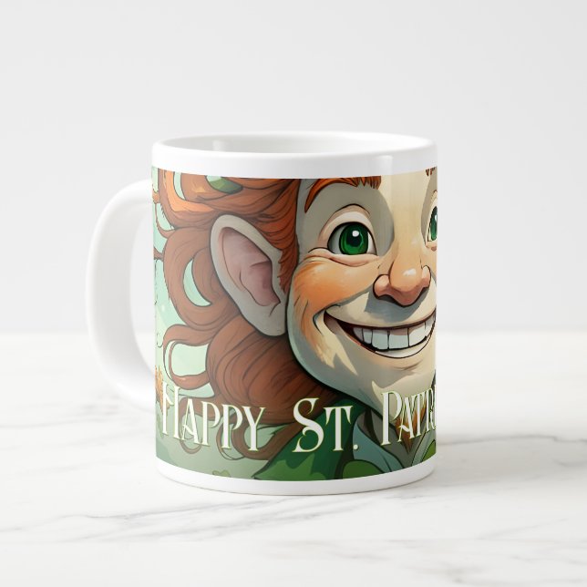 Grande Tasse Sourires chanceux à la Saint-Patrick (Devant gauche)