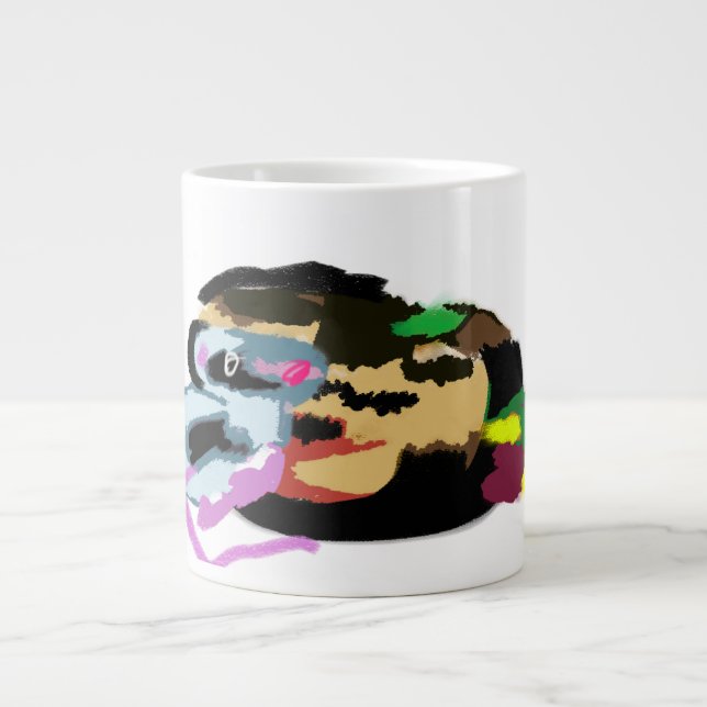 Grande Tasse Souris citrouille joie d'automne (Devant)