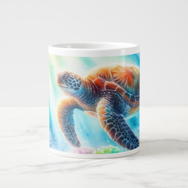 Grande Tasse Sous la tortue de mer (Devant)