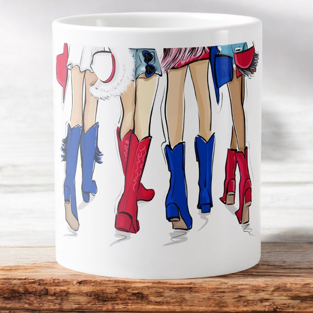 Grande Tasse Southern Texas Ladies Fashion Cowboy Boots Nom (Créateur téléchargé)