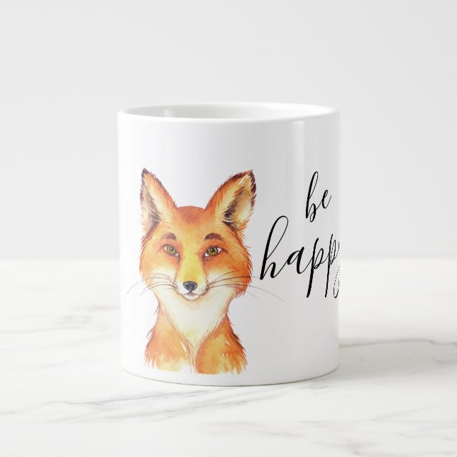 Grande Tasse Soyez heureux Fox (Devant)