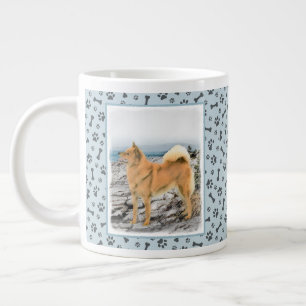 Grande Tasse Spitz finlandais à Seashore Peinture - Chien Art