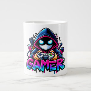 Grande Tasse Spooky Gaming – Manette fantôme de joueur Hallowee
