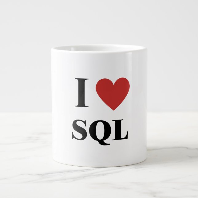 Grande Tasse SQL coeur (Devant)