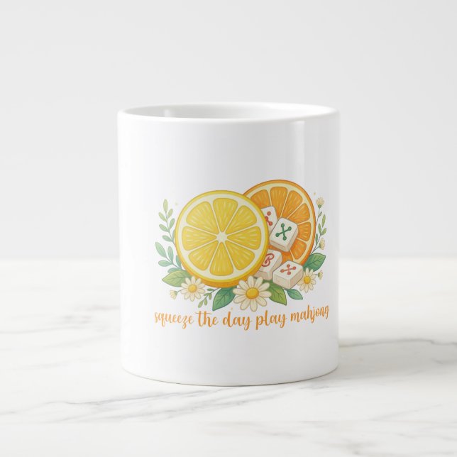 Grande Tasse Squeeze The Day Play Mahjong Citrus (Devant)