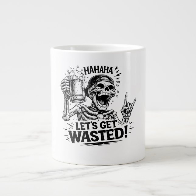 Grande Tasse Squelette : Défonçons-Nous (Devant)