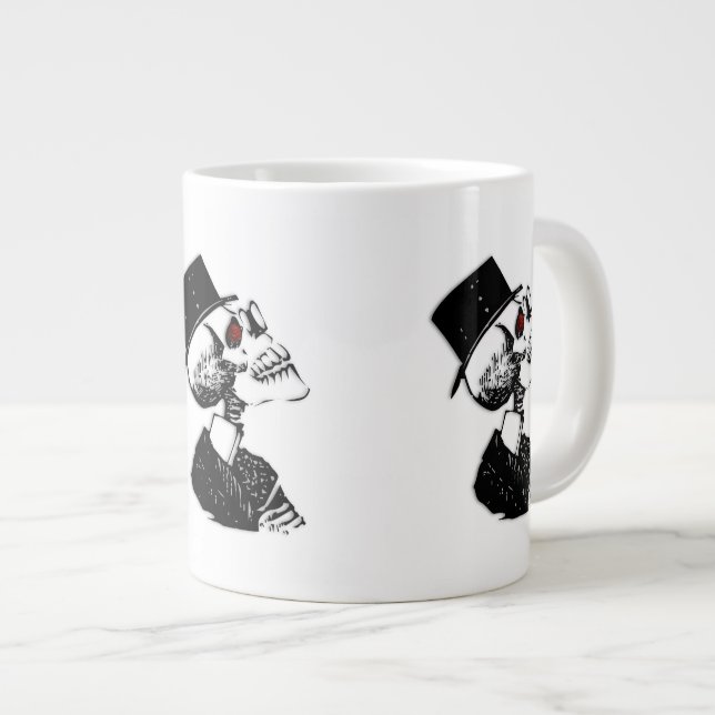 Grande Tasse Squelette des yeux rouges (Devant droit)
