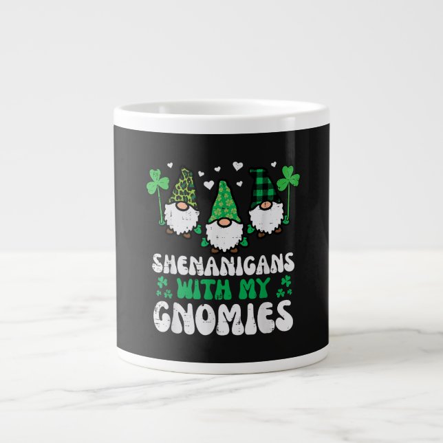 Grande Tasse St Patrick Shenanigans Avec Gnomies Nains (Devant)