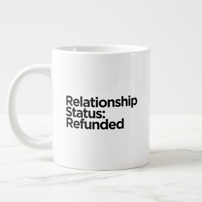 Grande Tasse Stat de la relation : Remboursé | Cadeau de divorc (Gauche)