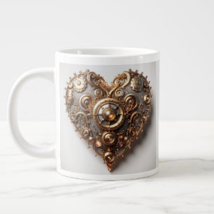 Grande Tasse Steampunk Élégant Clockwork Gear Coeur