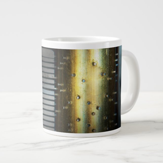 Grande Tasse Steampunk - Engrenages - Machine à Musique (Devant droit)