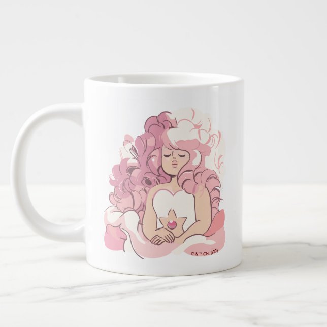 Grande Tasse Steven Universe | Illustration de quartz Rose (Gauche)