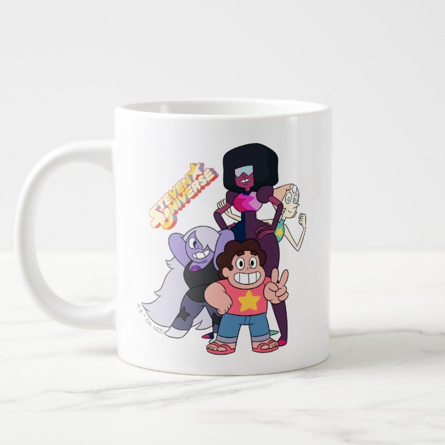 Grande Tasse Steven Universe | Pose du groupe Crystal Gem (Gauche)