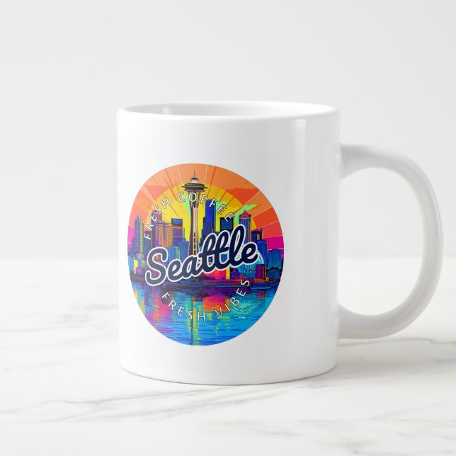 Grande Tasse Stroke Skyline de Seattle (Droite)