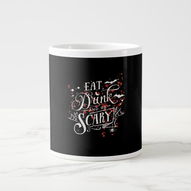 Grande Tasse Style graphique effrayant d'Halloween sauvage (Devant)