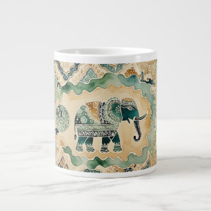 Grande Tasse Style vintage, Âme Batik éléphant