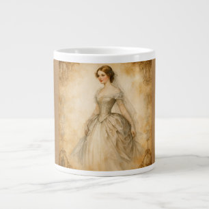 Grande Tasse Style vintage, Belle Femme, Oeuvre d'art, Antiquit