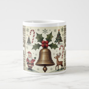 Grande Tasse Style vintage, Motif de Noël