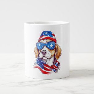 Grande Tasse Sublimation de chien du 4 juillet-66361
