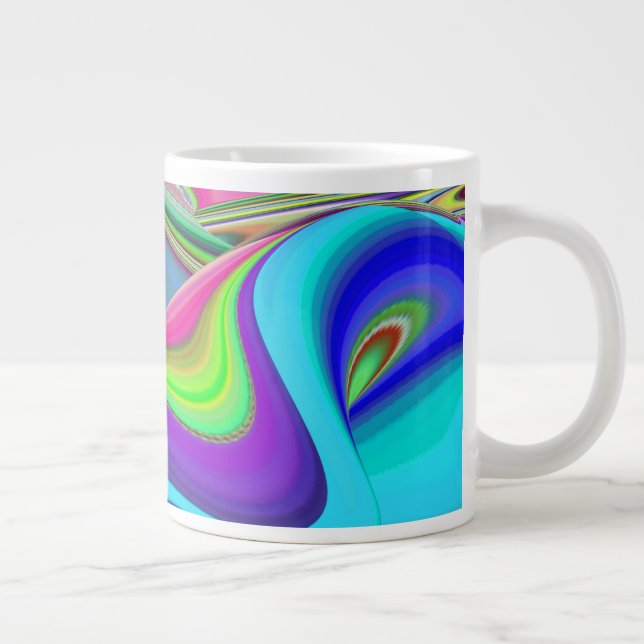 Grande Tasse Summerfeel, Rainbowart 3D Abstrait (Droite)