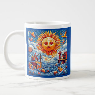 Grande Tasse Sun Kissed Ocean Jam : Vibrant Music Festival Art
