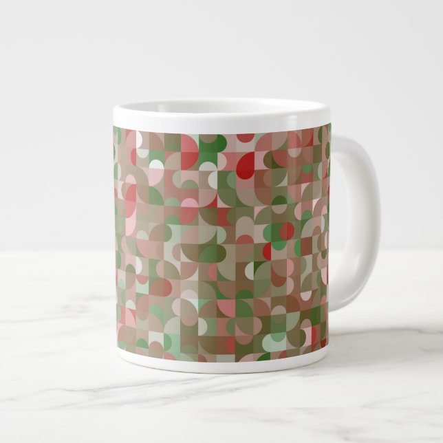 Grande Tasse Super Boho Mod Retro Geometry Christmas Giant Co (Devant droit)