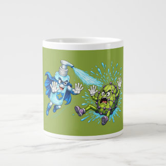 Grande Tasse Super Sanitizer vs. Germ Monster