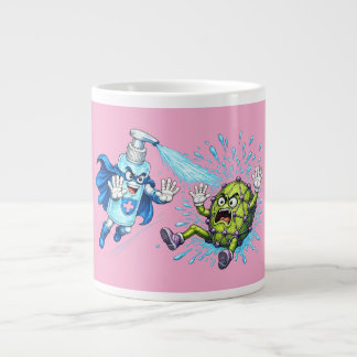 Grande Tasse Super Sanitizer vs. Germ Monster