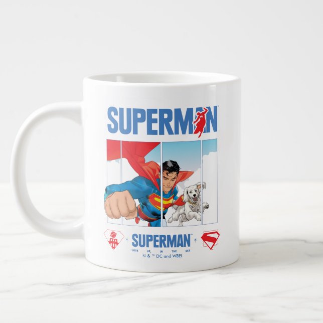 Grande Tasse Superman et Krypto prennent l'avion (Gauche)
