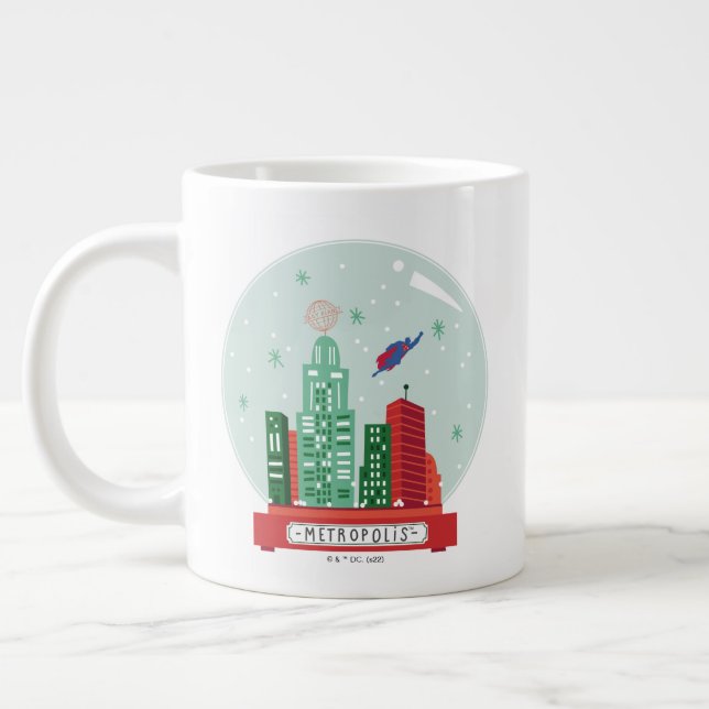 Grande Tasse Superman Metropolis Globe des neiges (Gauche)
