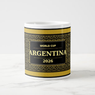 Grande Tasse Supporteur de football argentin 2026 Luxe noir et 