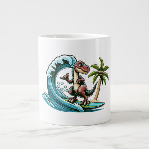 Grande Tasse Surfant dinosaure tropical