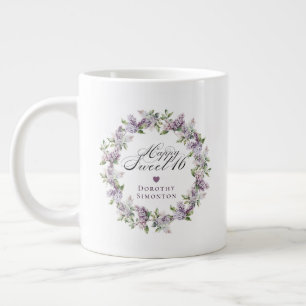 Grande Tasse Sweet personnalisé 16 Cadeau Anniversaire Purple L