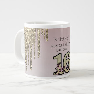 Grande Tasse Sweet sixteen or rose rose pâle