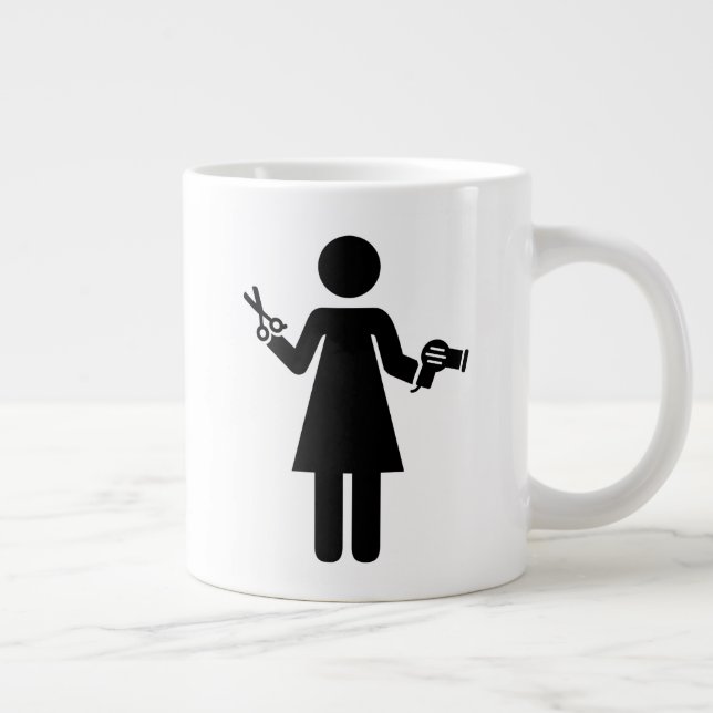 Grande Tasse Symbole coiffeur (Droite)