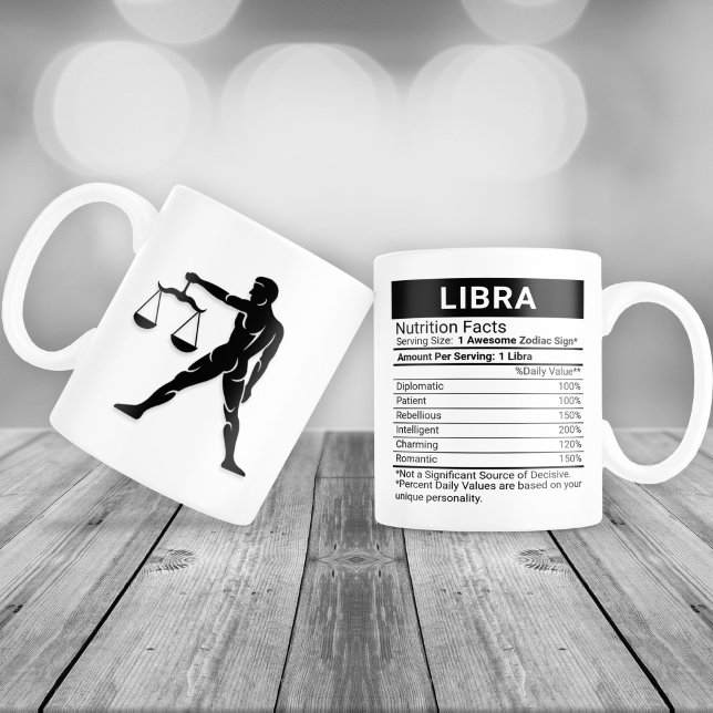 Grande Tasse Symbole de Libra Zodiac avec la valeur nutritive, (Créateur téléchargé)