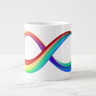 Grande Tasse Symbole d'infinité arc-en-ciel stratifié