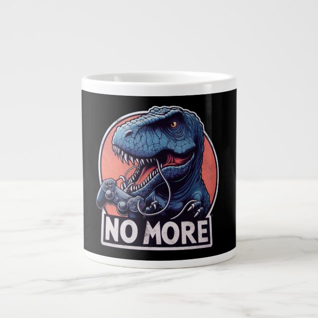 Grande Tasse T-Rex Gamer No More Design (Devant)