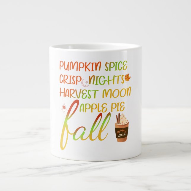 Grande Tasse T-shirt d'automne moon magique Harvest (Devant)
