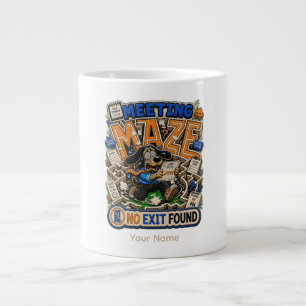 Grande Tasse T-shirt de bureau drôle personnalisé Meeting Maze,