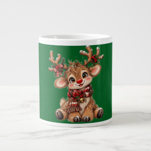 Grande Tasse T-shirt Enfants Renne de Noël Mignon   Mer de vaca