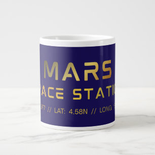 Grande Tasse T-shirt graphique Future Mars Space Station avec s