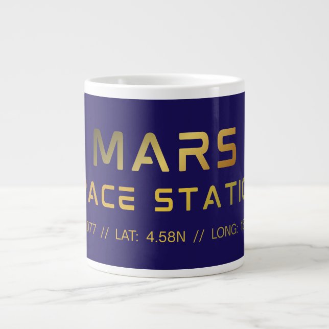 Grande Tasse T-shirt graphique Future Mars Space Station avec s (Devant)