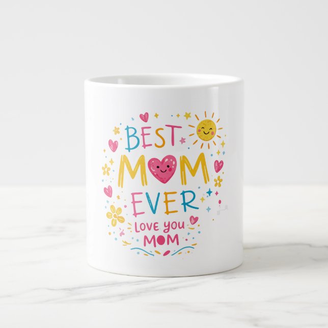 Grande Tasse T-shirt "Meilleure Maman Du Monde" (Devant)