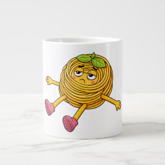 Grande Tasse T-Shirt Pasta Polo Allongé Fatigué et Épuisé